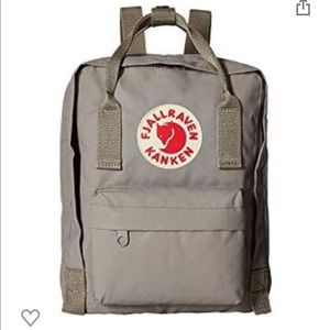 Fjallraven, Kanken Mini Classic Backpack in Fog Grey. Used but in great shape!